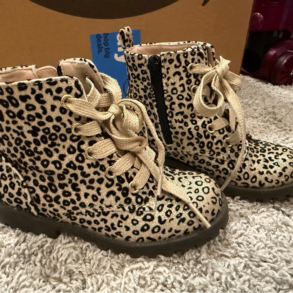 Harper Canyon Leopard Print Kids Boots